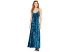 Michael Michael Kors Crush Velvet Tank Maxi Dress (luxe Teal) Women's Dress