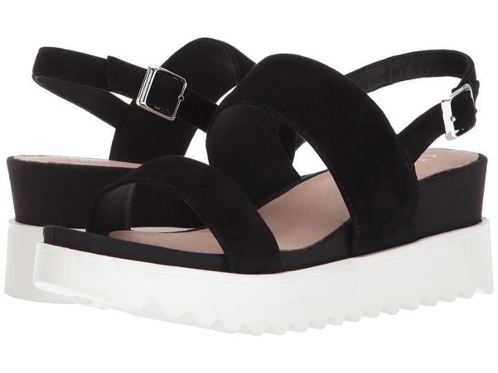 Steven Nc-khaos (black Suede) Women's Sandals
