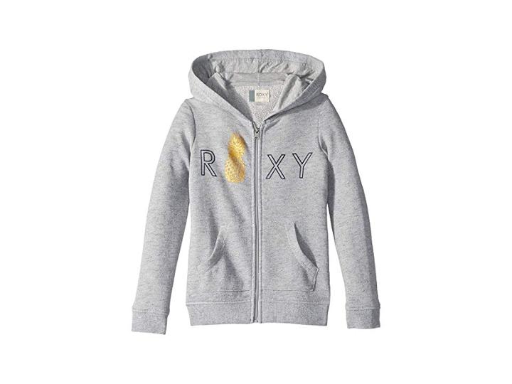 Roxy Kids Mi Bicicleta C Zip Hoodie (big Kids) (heritage Heather) Girl's Sweatshirt