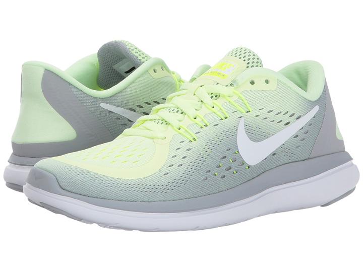 Nike Flex Rn 2017 (barely Volt/white/wolf Grey/volt) Women's Running Shoes