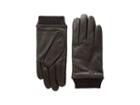 Boss Hugo Boss Hewen Touch Tech Leather Gloves (dark Brown) Over-mits Gloves