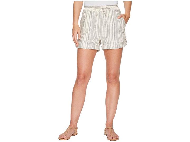 B Collection By Bobeau Lindsay Rolled Hem Shorts (ivory Mix) Women's Shorts