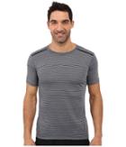Nike Dri-fittm Cool Tailwind Stripe Running Shirt (cool Grey/reflective Silver) Men's Workout