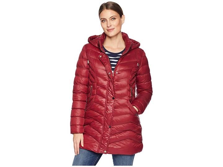 Tribal Softshell Puffer Jacket With Removable Hood (zinfandel) Women's Coat