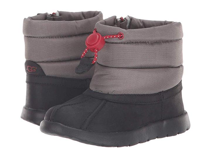Ugg Kids Puffer Boot Wp (toddler/little Kid) (black) Boys Shoes
