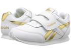 Reebok Kids Royal Cl Jogger 2rs Kc (toddler) (white/gold Metallic) Girls Shoes