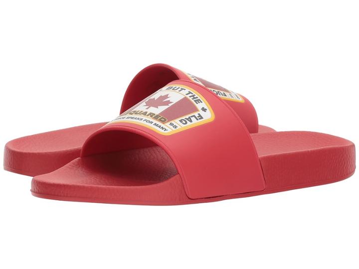 Dsquared2 Flag Slide (red) Men's Slide Shoes