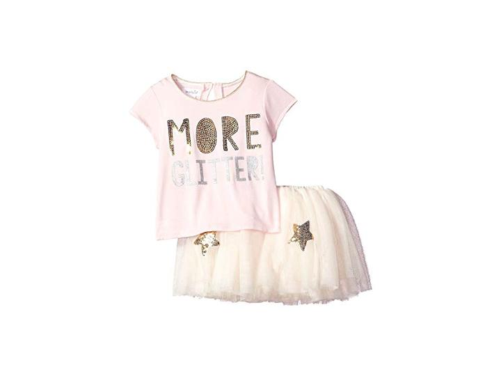 Mud Pie More Glitter Two-piece Tutu Skirt Set (infant/toddler) (pink) Girl's Suits Sets