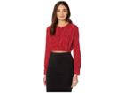 Amuse Society Isn't She Charming Woven Cropped Top (crimson) Women's Clothing