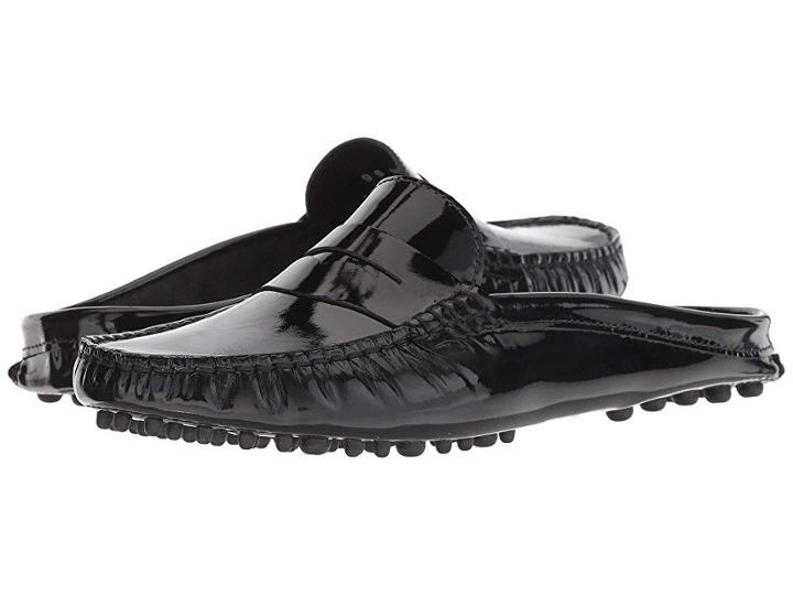 Massimo Matteo Penny Mule Driver (black Patent) Women's Clog/mule Shoes