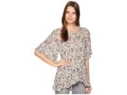 Lucky Brand Printed Flutter Sleeve Top (multi) Women's Long Sleeve Pullover