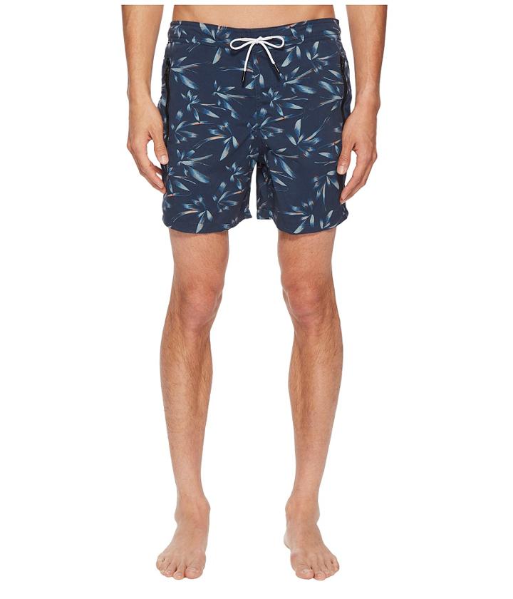 The Kooples Printed Swim Shorts (blue) Men's Swimwear