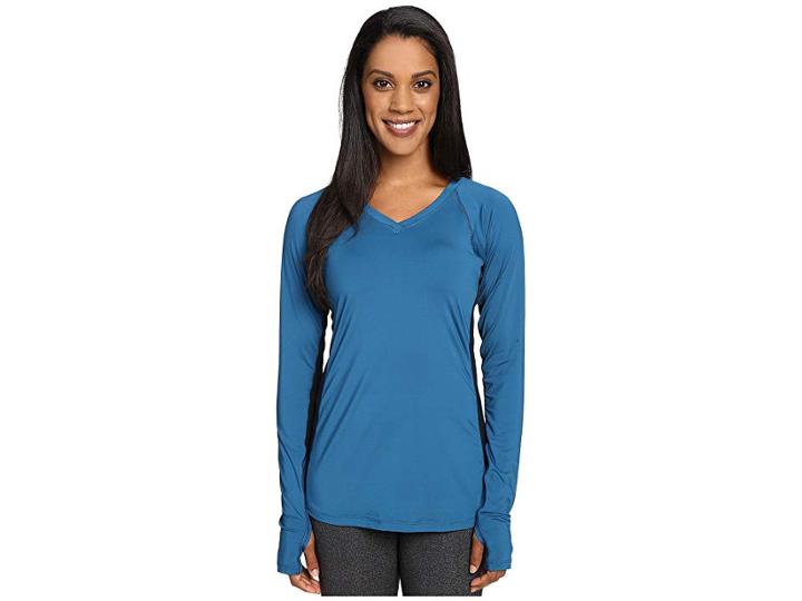 Skirt Sports Free Flow Long Sleeve (brilliant Blue/black) Women's Clothing