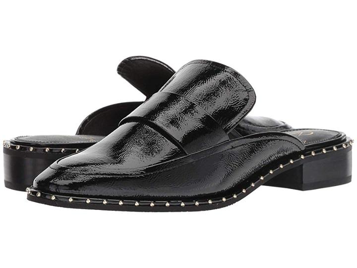 Adrianna Papell Panama (black Crinkled Patent Leather) Women's Shoes