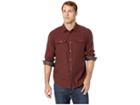 Prana Lybek Midweight Flannel (mulled Wine Herringbone) Men's Long Sleeve Button Up