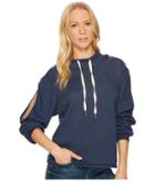 Project Social T Pierce Cold Shoulder (cosmo Navy) Women's Clothing