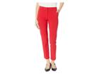 Tahari By Asl Bi-stretch Ankle Pants (red) Women's Casual Pants
