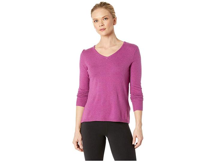 Smartwool Shadow Pine V-neck Sweater (meadow Mauve Heather) Women's Sweater