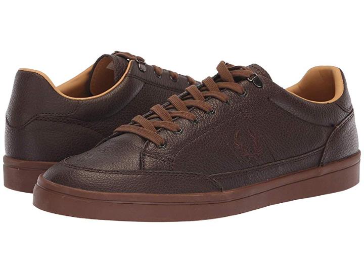 Fred Perry Deuce Premium Leather (dark Chocolate) Men's Shoes