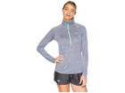 Under Armour Tech 1/2 Zip Twist Top (utility Blue/green Typhoon/metallic Silver) Women's Sweatshirt