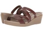 Crocs Leigh-ann Mini Wedge Leather (bronze) Women's Wedge Shoes