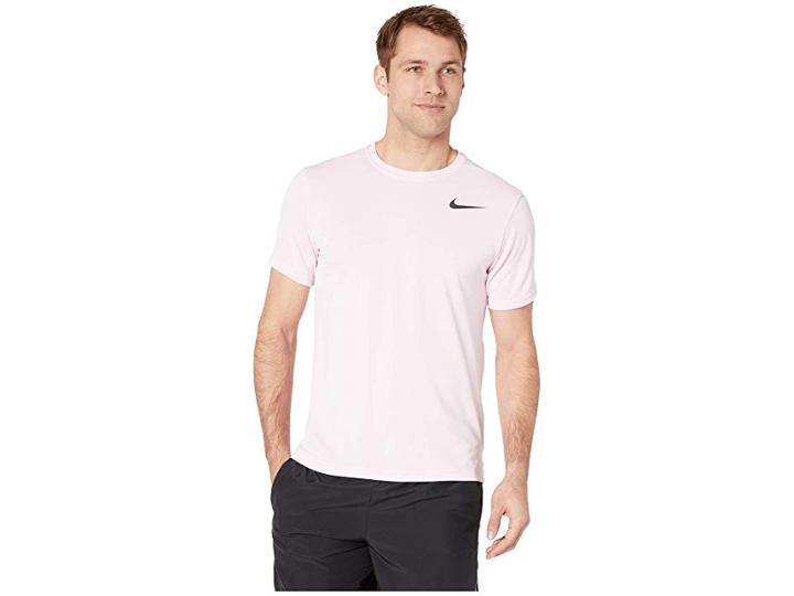 Nike Superset Top Short Sleeve (pink Foam/black) Men's Clothing