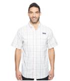 Columbia Super Low Dragtm Short Sleeve Shirt (stone Multi Plaid) Men's Short Sleeve Button Up