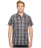 The North Face Short Sleeve Vent Me Shirt (asphalt Grey Plaid) Men's Short Sleeve Button Up