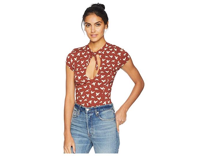 Free People Billie Bodysuit (terracotta) Women's Jumpsuit & Rompers One Piece