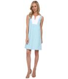 Pendleton Petite Vista Dress (carolina Blue Geo Print) Women's Dress