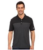Adidas Golf Climacool(r) Aeroknit Jersey Polo (black/vista Grey) Men's Short Sleeve Pullover