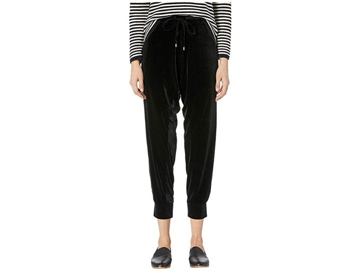 Eileen Fisher Ankle Drawstring Slouchy Pants (black) Women's Casual Pants