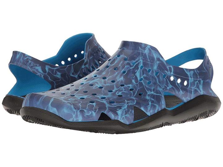 Crocs Swiftwater Wave Graphic (ocean/black) Men's Sandals