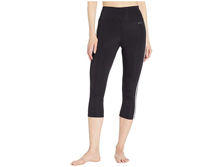 Adidas Designed-2-move High-rise 3/4 3-stripes Tights (black) Women's Casual Pants