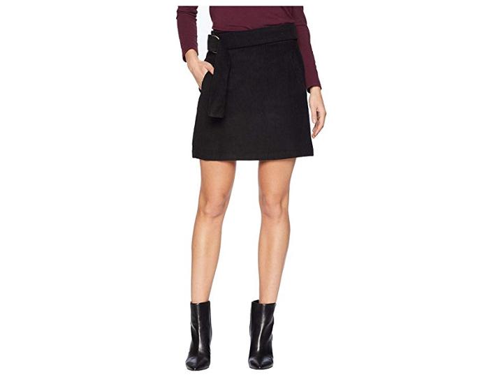 J.o.a. Belted Corduroy Mini Skirt (black) Women's Skirt