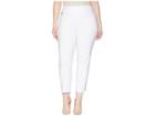 Lisette L Montreal Plus Size Solid Magical Lycra Ankle Pants Curvy Collection (white) Women's Casual Pants