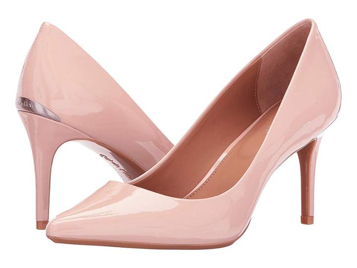 Calvin Klein Gayle Pump (sheer Satin Patent) High Heels