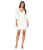 Alexia Admor 3/4 Sleeve Mock Neck Dress (off-white) Women's Dress