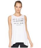 Jessica Simpson Thewarmup Juice Cleanse Graphic Tie Back Tank Top (glowing White) Women's Workout