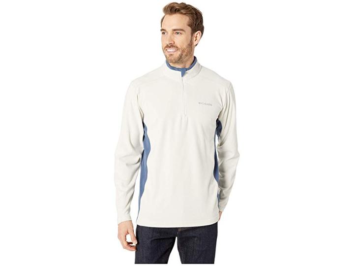 Columbia Klamath Rangetm Ii Half Zip (stone/dark Mountain) Men's Long Sleeve Pullover