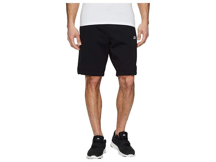 Nike Sb Sb Icon Fleece Short (black/white) Men's Shorts