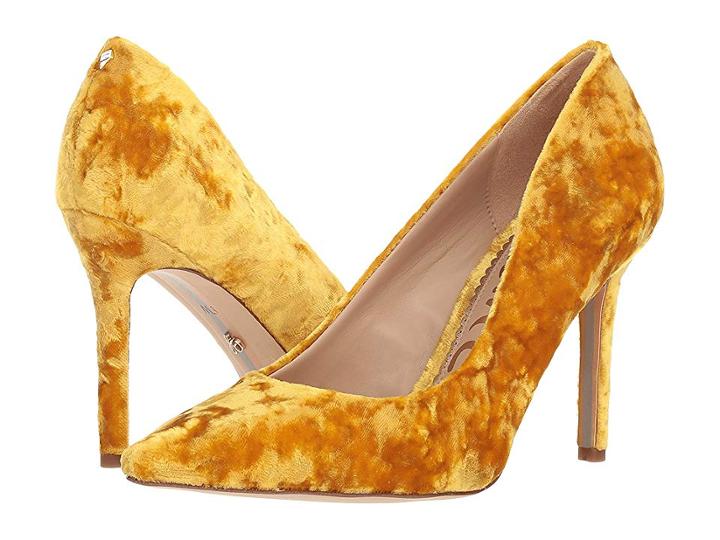Sam Edelman Hazel (tuscan Yellow Lux Crushed Velvet) Women's Shoes