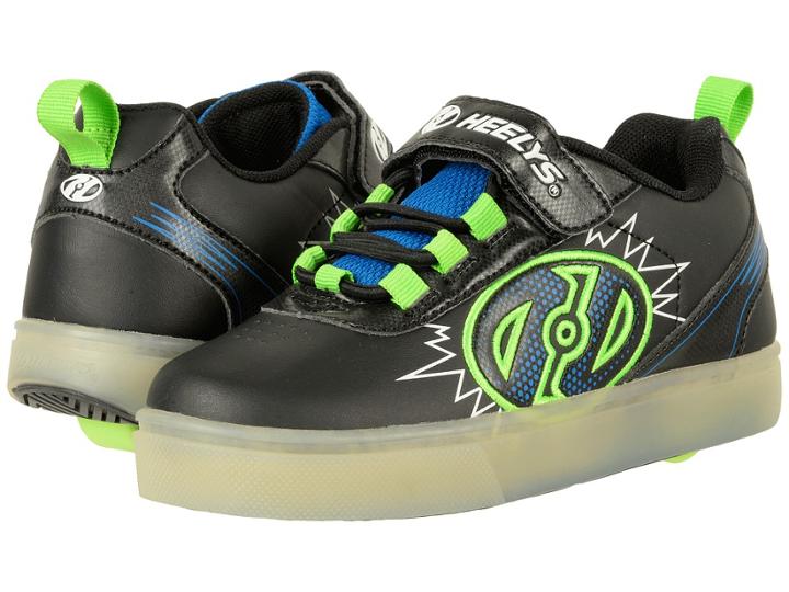 Heelys Pow X2 (little Kid/big Kid) (black/blue/green) Boys Shoes