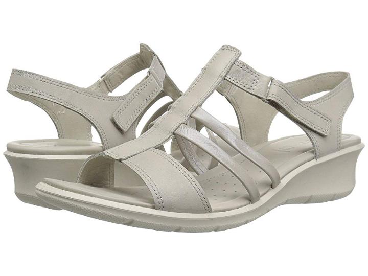 Ecco Felicia Ankle Sandal (gravel/moon Rock Cow Leather) Women's Sandals