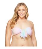 Sports Illustrated Plus Size Malibu Sunset Bandeau Bikini Top (multi) Women's Swimwear