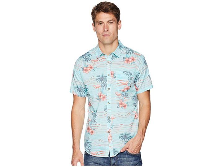 Billabong Sundays Floral Short Sleeve Shirt (mint) Men's Short Sleeve Button Up