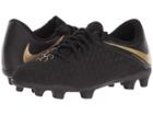 Nike Kids Hypervenom Phantom 3 Club Firm Ground Soccer (toddler/little Kid/big Kid) (black/metallic Vivid Gold) Kids Shoes