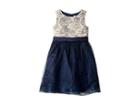Us Angels Embroidered Mesh Dress (little Kids) (navy) Girl's Dress