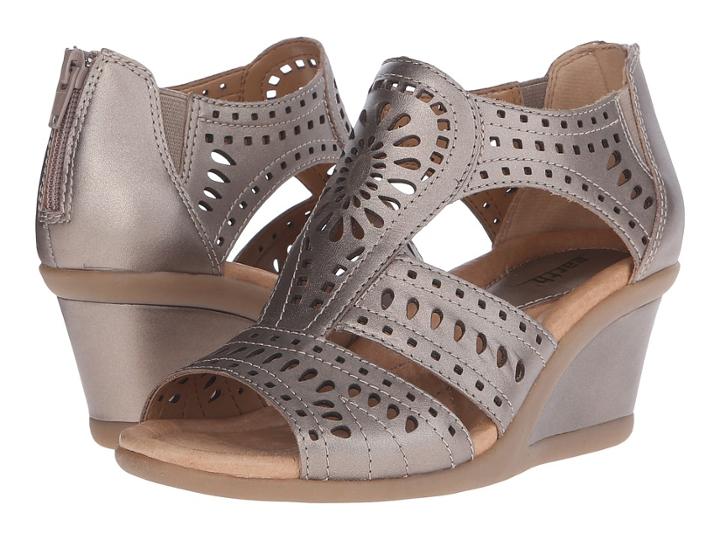 Earth Crown (platinum Soft Calf) Women's Wedge Shoes