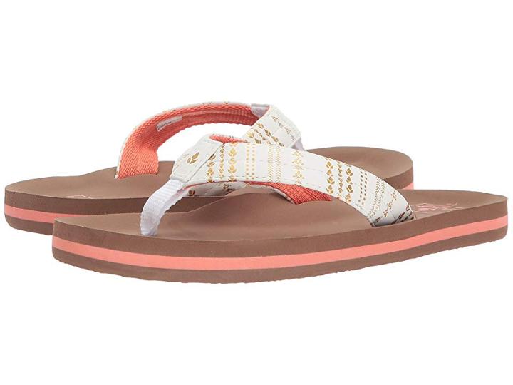 Reef Kids Little Ahi Tattoo (infant/toddler/little Kid/big Kid) (white/gold) Girls Shoes